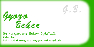 gyozo beker business card